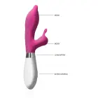 Adonis клиторальный стимулятор и вибратор – 21.8 cm (8.6″) – розовый — Фото 2