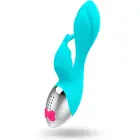 HAPPY LOKY Miki Rabbit tirkīza dubultā motora truša vibrators 19.5 cm (7.7″) — Foto 1