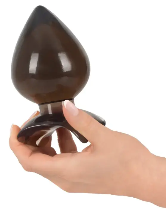 Anal Drops Big Plug – 13 cm – Juodas/Skaidrus – Multicolored Photo