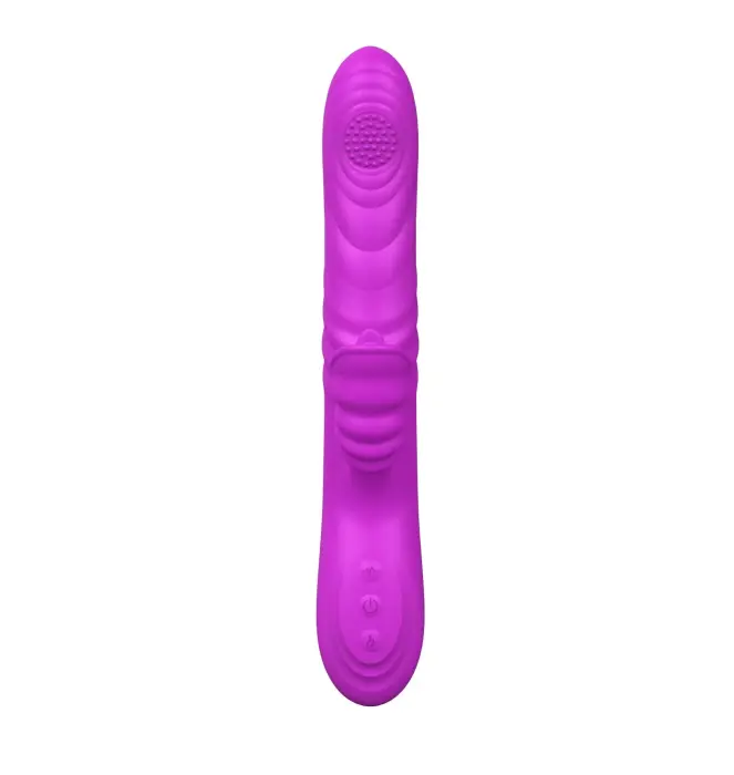Angelia vibrators ar kustību, rotējošu vārpstu un mēles stimulatoru – 20 cm (7.87″) – violets Foto 5