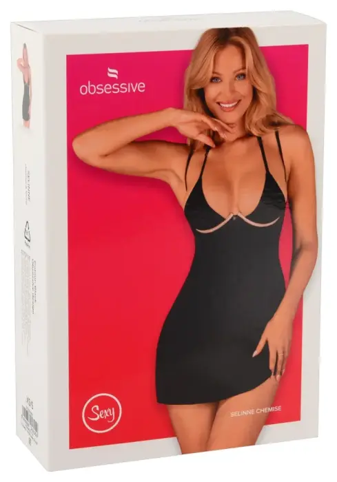 Obsessive Selinne бэбидолл сорочка – чёрная – XS/S