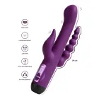 LUZ by TOYJOY Triple Aura – трёхточечный вибратор для точки G – фиолетовый – 24 см — Фото 4