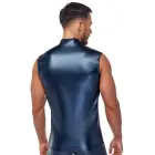 NEK Metallic Matte Sleeveless Shirt – Blue – S — Photo 5