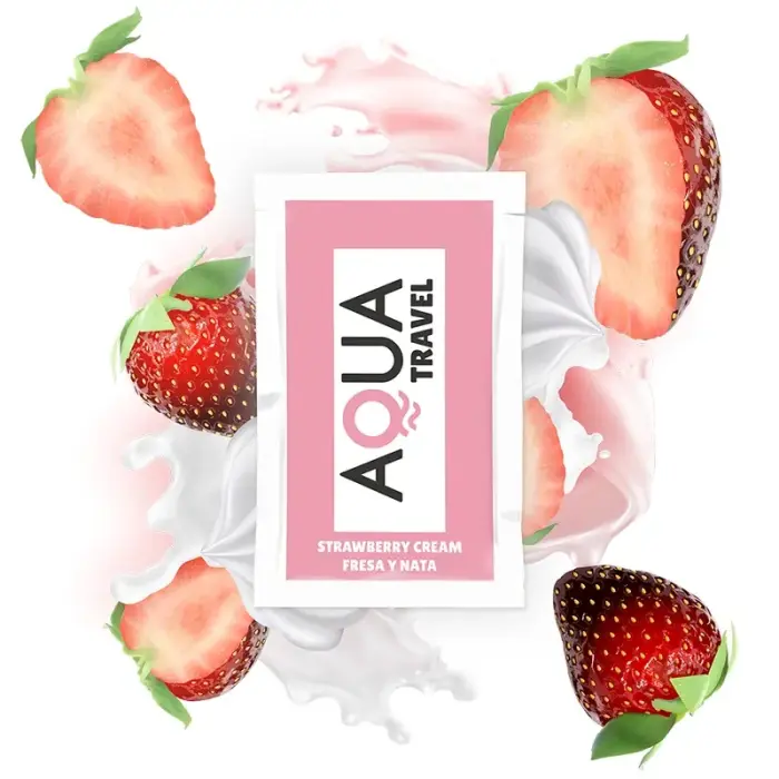 AQUA Travel Water-Based Lubricant Strawberry Cream – 6 ml