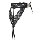 Cottelli LINGERIE Lace Garter Belt with Straps and Heart Detail – Black – S/M — Photo 7