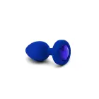 B-Vibe вибрирующая анальная пробка с камнем L/XL – Синяя — Фото 3