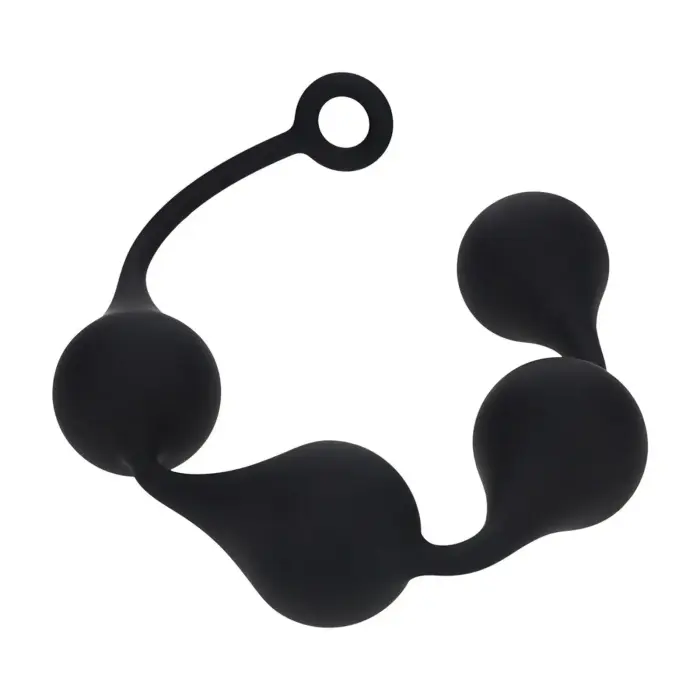 Silicone Waterdrop Anal Balls - XXL - Black Photo