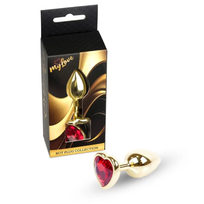 MyLove Toys Jewellery sirds formas anālais spraudnis – 7 cm – Sarkans