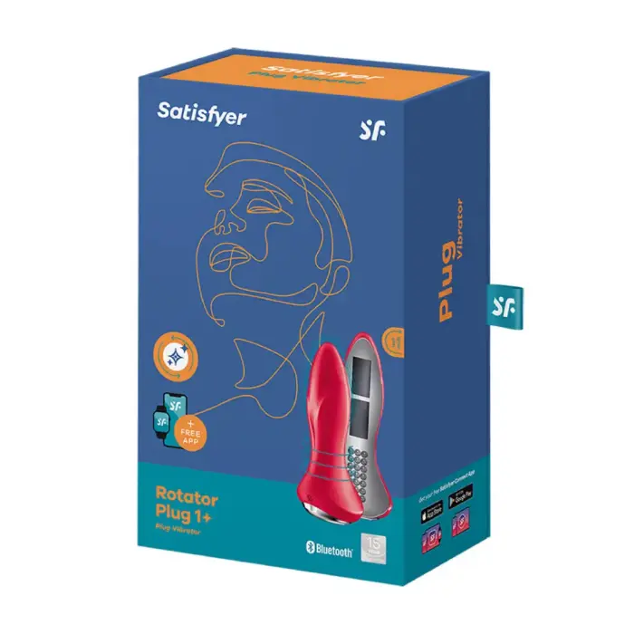 Rotar Plug 1Plus - Vibrating Butt Plug with App - 15–18 cm - Red