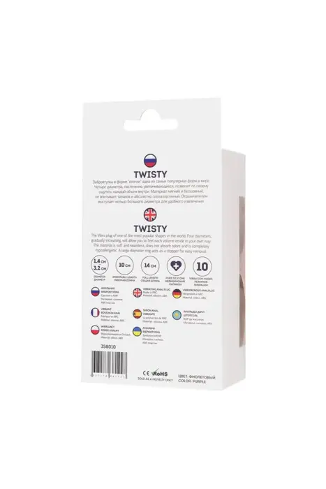 ToDo by Toyfa Twisty analinis kištukas – 14 cm – Violetinis Photo