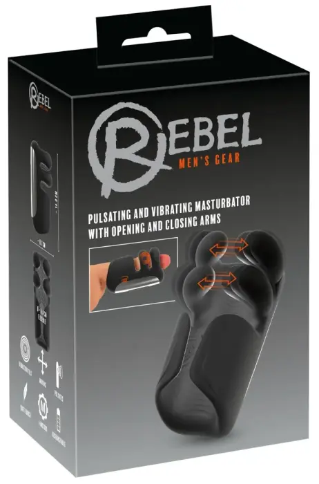 Rebel Pulsating & Vibrating Masturbator – 14 cm