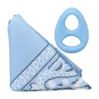 The Code Silicone Cock Ring with Bandana – Light Blue — Photo 5