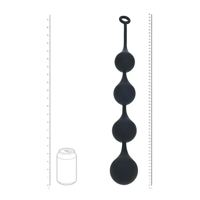 Silicone Waterdrop Anal Balls - XXL - Black Photo