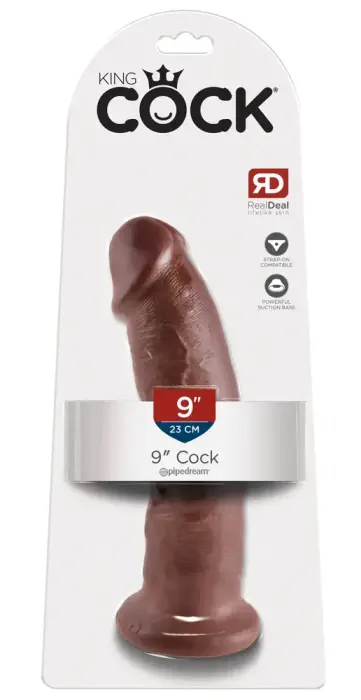 KC 9 Realistlik dildo – 24 cm (9.5″) – Pruun