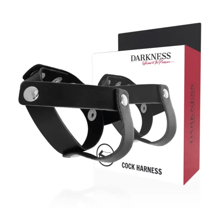 Darkness Adjustable Leather Dual Support Ring – Black