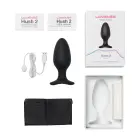 Hush 2 programėle valdomas vibruojantis analinis kištukas – 5.7 cm – Juodas — Nuotrauka 4