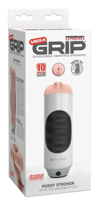 Pipedream Mega Grip Vibrating Masturbator – 23.7 cm (9.3″) – Black