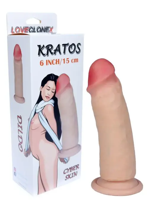 LoveCloneX Kratos – reālistisks kiberādas dildo ar piesūcekni – 6" (15 cm)