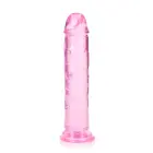 Taisns reālistisks dildo ar piesūcekni – 22 cm (8.7″) – Caurspīdīgs Foto 2