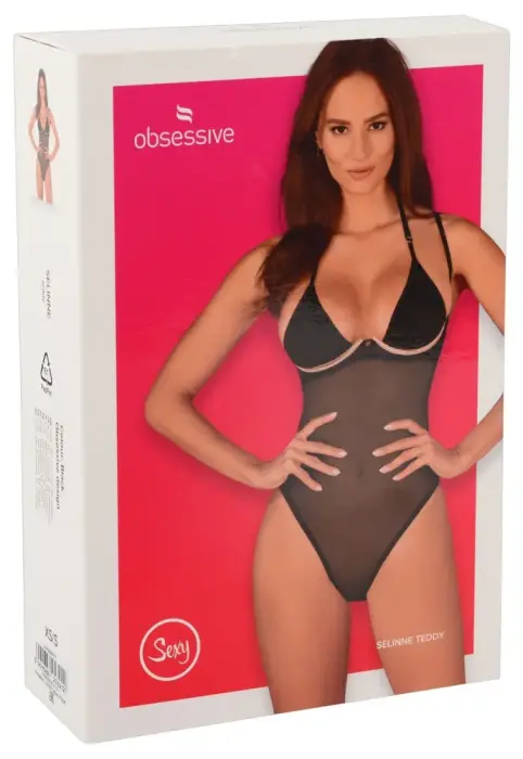 Obsessive Selinne боди – чёрное – XS/S