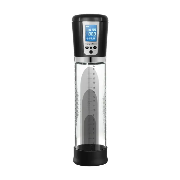 Shots Premium LCD Intimate vaakumsüsteem, laetav, 25 cm (9.85″), must