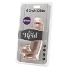 Vibrējošs dildo – 15 cm (6″) – Miesas krāsa Foto 3