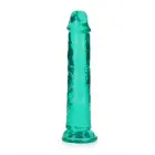 Taisns reālistisks caurspīdīgs dildo ar piesūcekni – 18 cm (7″) — Foto 2