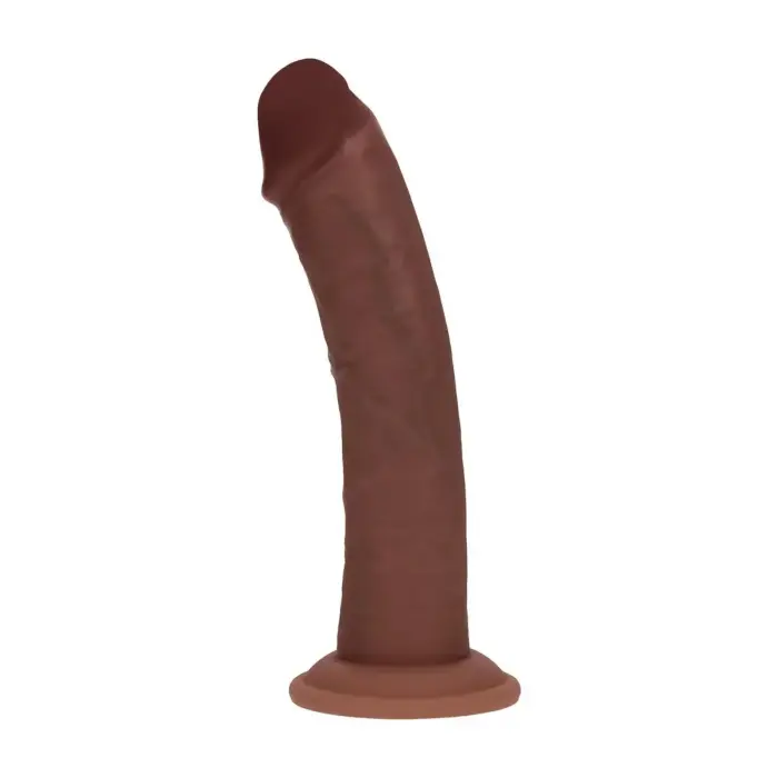 Vive REA219 – kahekordse tihedusega kumer vibreeruv dildo imikupiga – pruun – 20,3 cm