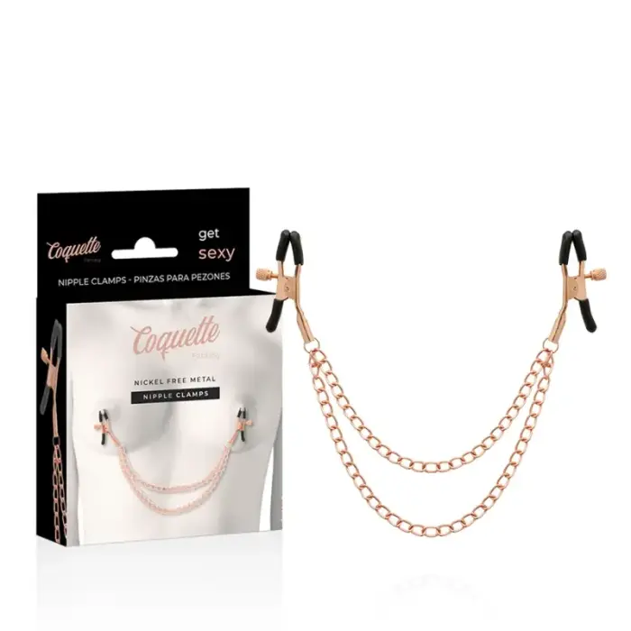 Coquette Chic Desire Metal Chain Nipple Accessory – Silver