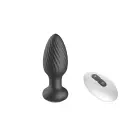 Besukantis nuotolinio valdymo analinis kištukas – 18 cm – Juodas Photo