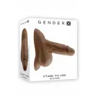Gender X Stand to Pee – silicone STP device – dark flesh – 12.7 cm — Photo 1