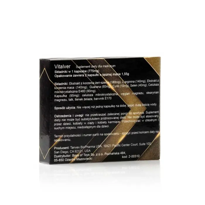 Vitalver uztura bagātinātājs vīriešiem – 2 kapsulas Foto 2