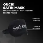 Suck Don't Bite - Printed Satin Mask - Black Foto 6