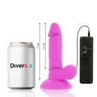 Diversia lankstus vibruojantis dildo – 17 cm (6.7″) – violetinis — Nuotrauka 2