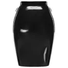 Latex Skirt with Metal Rings – Black – 2XL — Photo 9