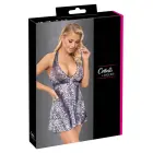 Cottelli LINGERIE Snake permatoma suknelė halter tipo su žiedu – juoda – M — Nuotrauka 1