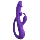Sweet Smile triušio vibratorius su G taško ir analiniu stimuliatoriumi – 23 cm (9″) — Nuotrauka 3