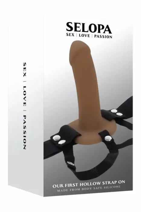 SELOPA Our First – dobais strap-on sistēma – tumšs – 15 cm