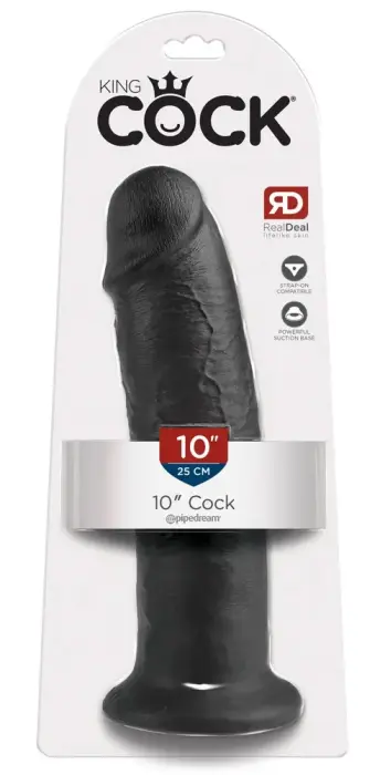 KC 10 Realistlik dildo – 25.4 cm (10″) – Must
