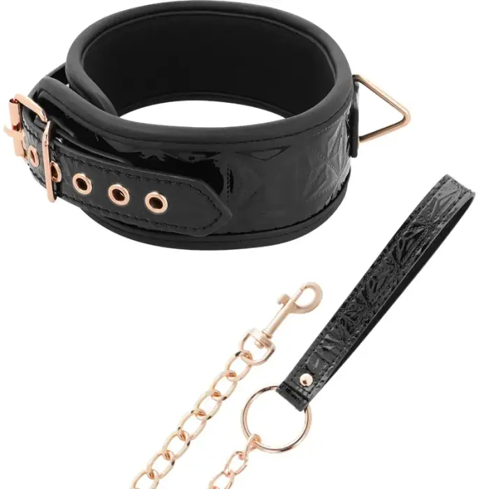BEGME Black Edition Premium Vegan Leather Collar with Neoprene Lining – Black