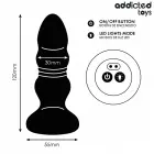 Addicted Toys вращающийся вибрирующий анальный плаг с LED пультом управления – 11.9 cm – черный — Фото 5