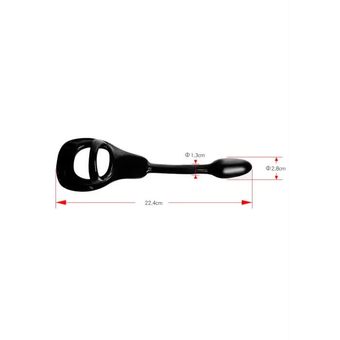 Armor Tug Lock - Dzimumlocekļa gredzens ar sēklinieku siksnu un anālo spraudni – mazs Foto 4