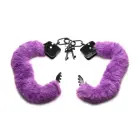 Cuffed in Fur пушистые металлические наручники – фиолетовые — Фото 5