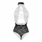 Christine Exclusive Body – floral lace open crotch bodysuit with chain detail – black – XXL/XXXL — Photo 8