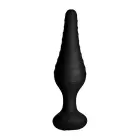 Silicone Vibrating Anal Plug with Remote Control – 12 cm – Black — Photo 3