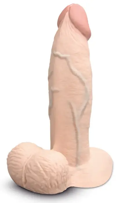 b-Vibe Slipskin apimties dildo – 18 cm (7″) – kūno spalva Photo