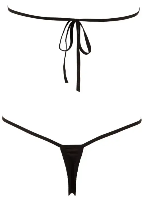 Seksīgs bodijs ar atvērtām krūšu daļām un kristālu dekoru – melns – S/L Foto 6