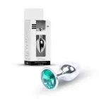 Plug-Jewellery Silver Anal Plug – 7 cm (2.8″) – Green — Photo 9