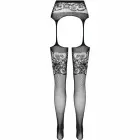 PASSION S029 Black Garter-Style Stockings – One Size — Photo 6