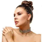 Leather Collar with Three Chains – Black — Photo 2